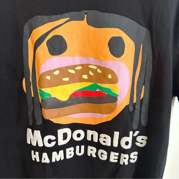 Cactus Jack CPFM 4 CJ Large Travis Scott McDonald’s Burger Mouth T Shirt Black L - Picture 3 of 4
